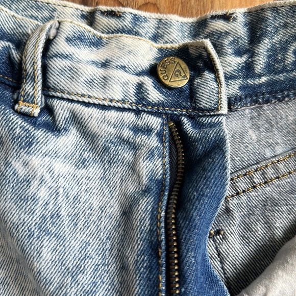 Vintage Guess 80s 90s Acid Wash Denim Skirt XXS - Picture 5 of 9